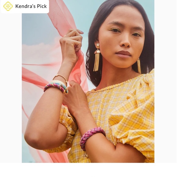 KENDRA SCOTT 14k Gold-Plated Sienna Sun & Chain Tassel Statement Earrings - Picture 3 of 4